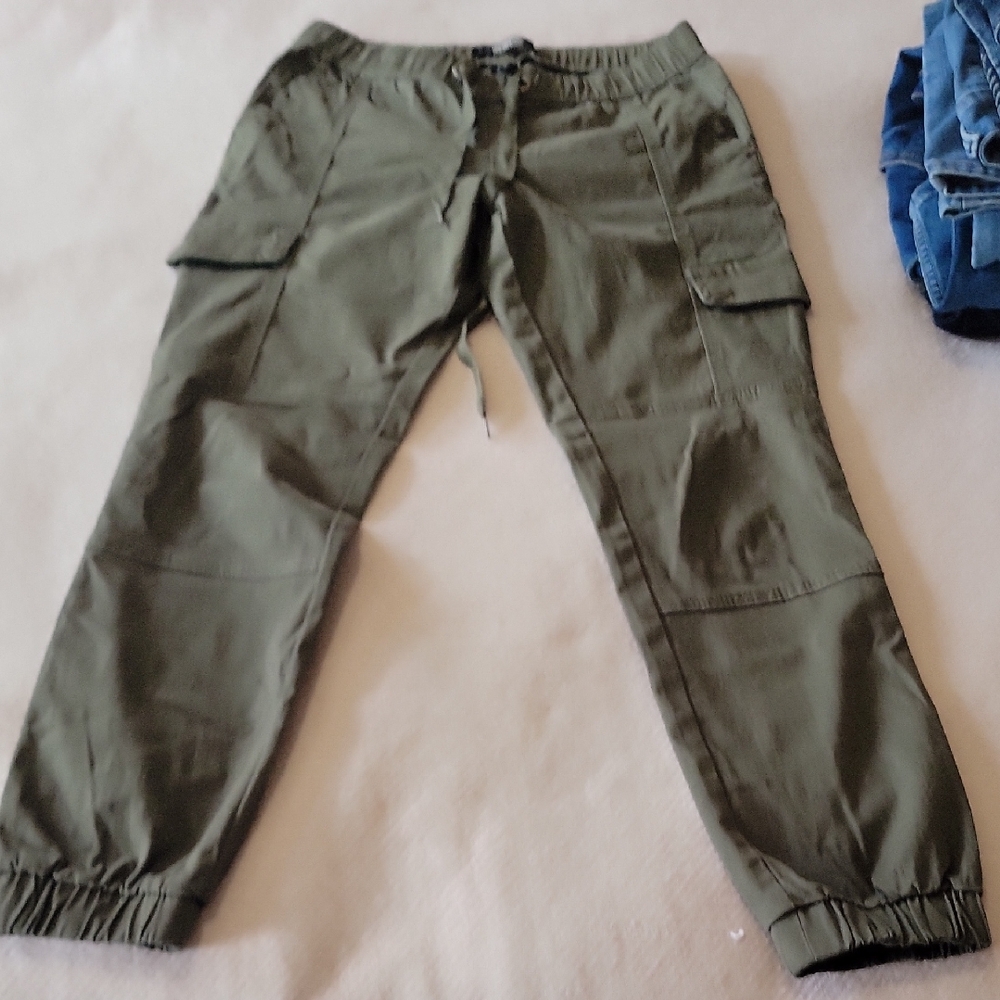 Rewash Olive Ankle & Cropped Jeans